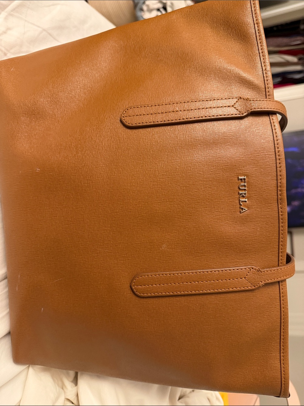 Furla Cognac Leather Tote